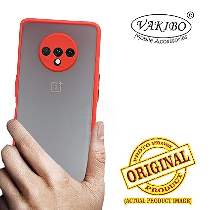 Red Camera Smoke Silicone Safe case for Oneplus 7t