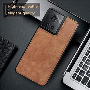 Puloka Brown Leather Case for Oneplus 10R