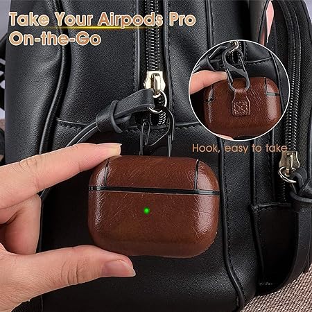 Dark Brown Leather Case For Apple Airpods Pro 2