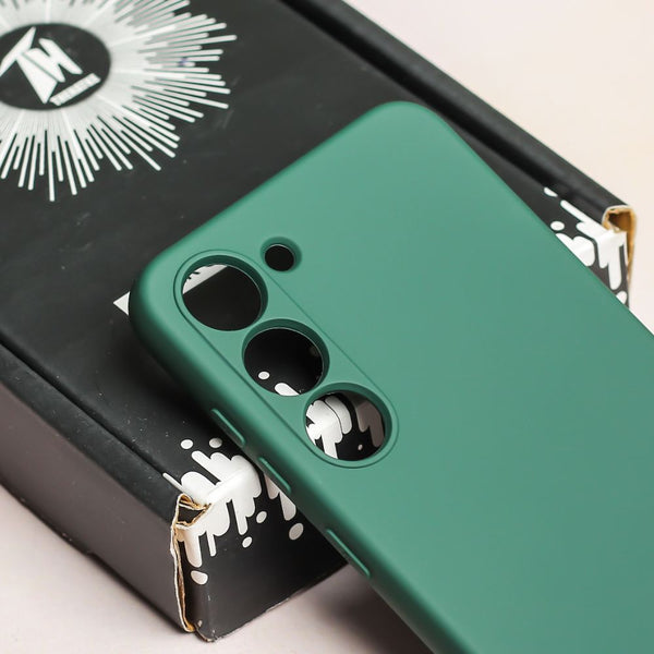 Dark Green Original Camera Silicone case for Samsung S21 FE