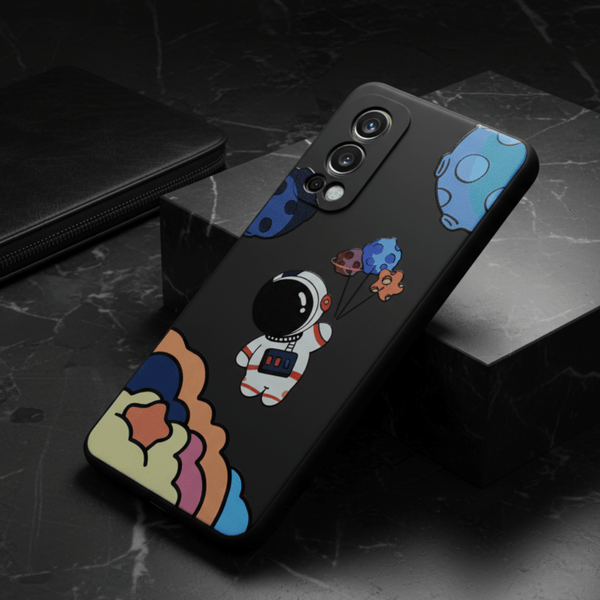 Black Baloon Astro Embossed Silicone Case for Oneplus Nord 2