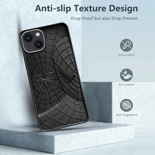 SP-Superhero Engraved logo silicon Case for Apple Iphone 13