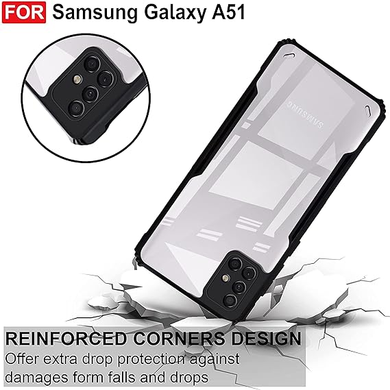 Shockproof protective transparent Silicone Case for Samsung A51