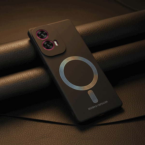 Black DEFEND Rainbow Case for Motorola Edge 50 Fusion