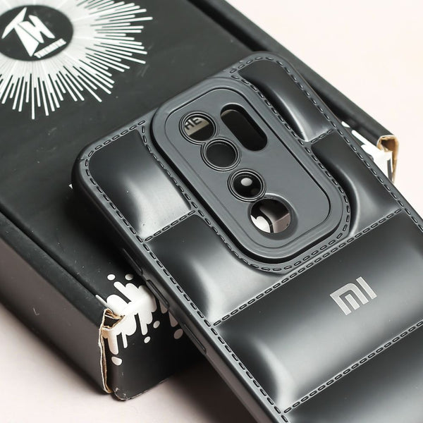 Black Puffon silicone case for Redmi Note 8 Pro