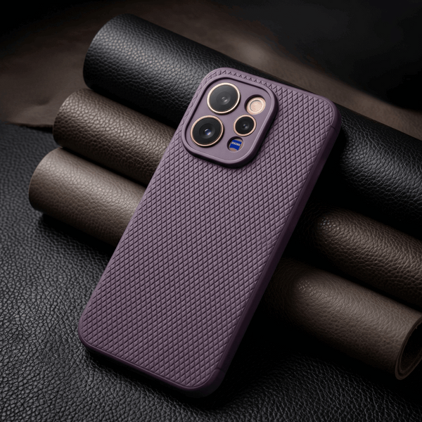 Deep Purple Line Wave Silicone Case for Vivo V70
