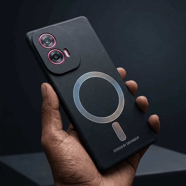 Black DEFEND Rainbow Case for Motorola Edge 50 Fusion