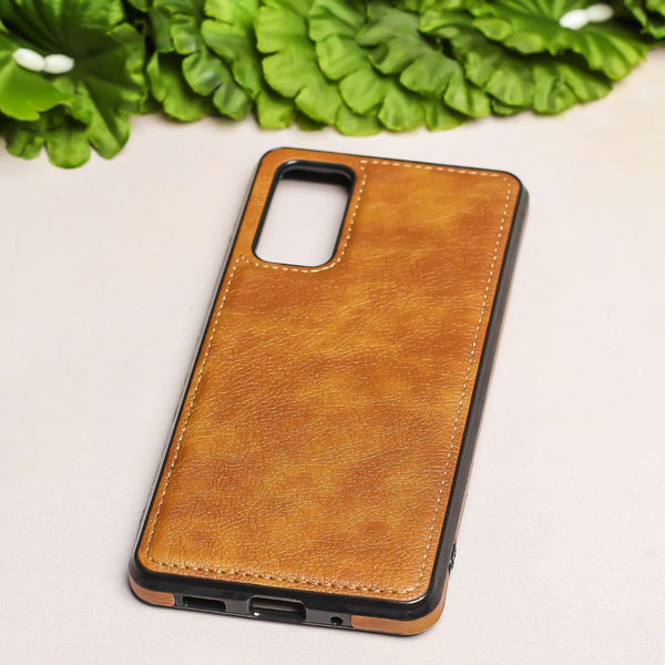 Puloka Brown Leather Case for Samsung S20 FE