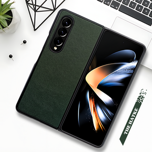 Green Leather Case for Samsung Galaxy Z Fold 3