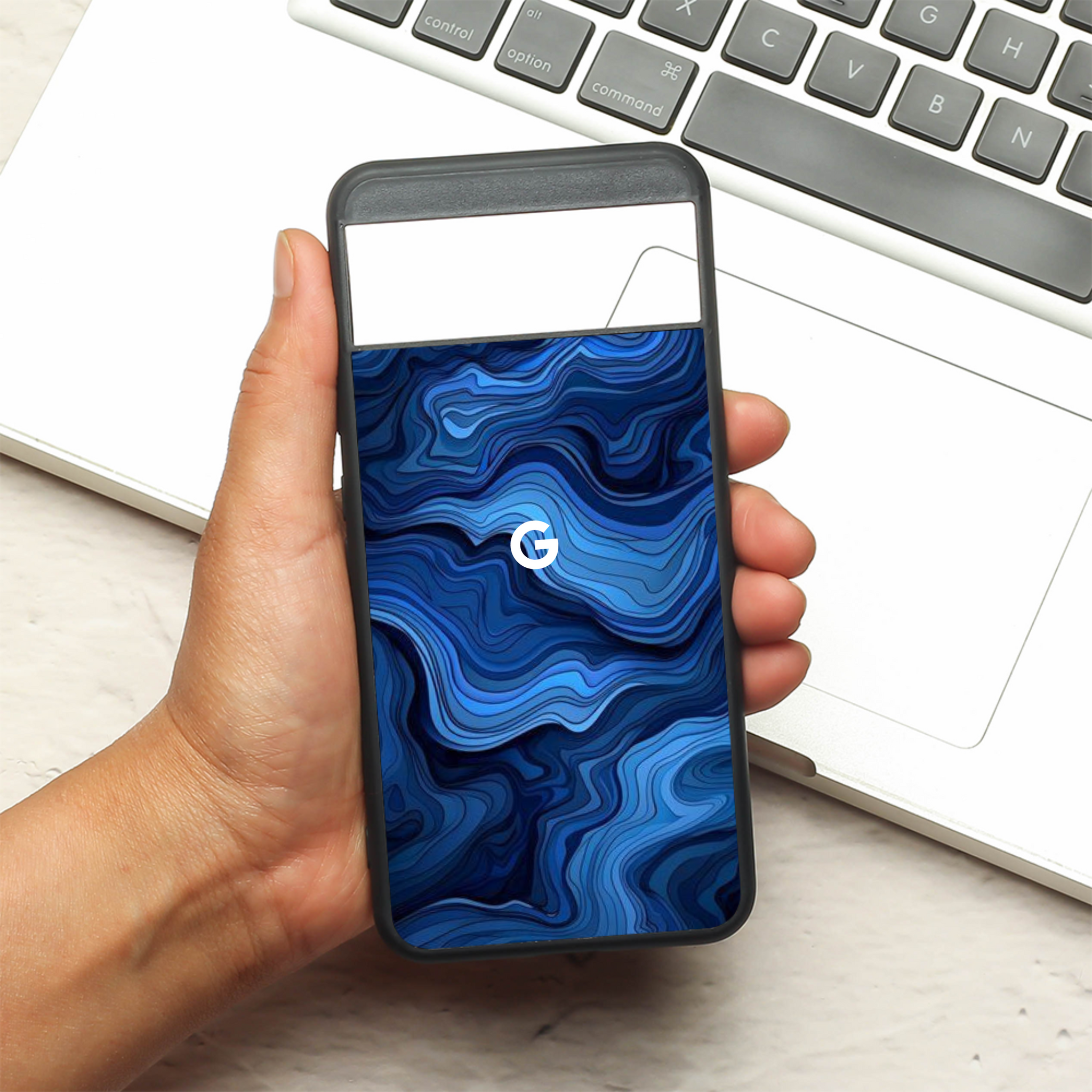 Ocean Drift metal back case for Google Pixel 8