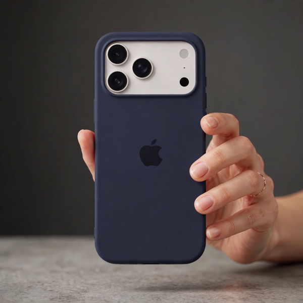 Dark Blue Original Silicone case for Apple iphone 18 Pro Max