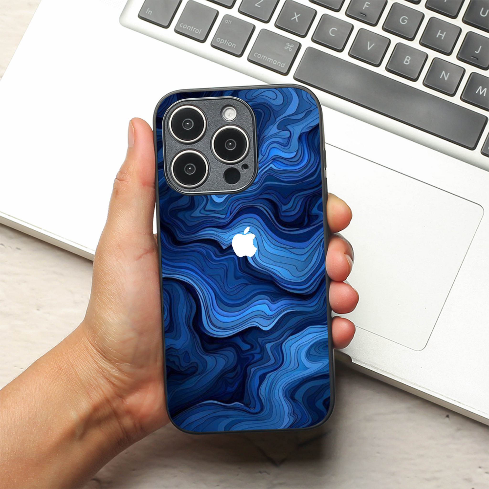 Ocean Drift metal back case for Apple Iphone 14 Pro