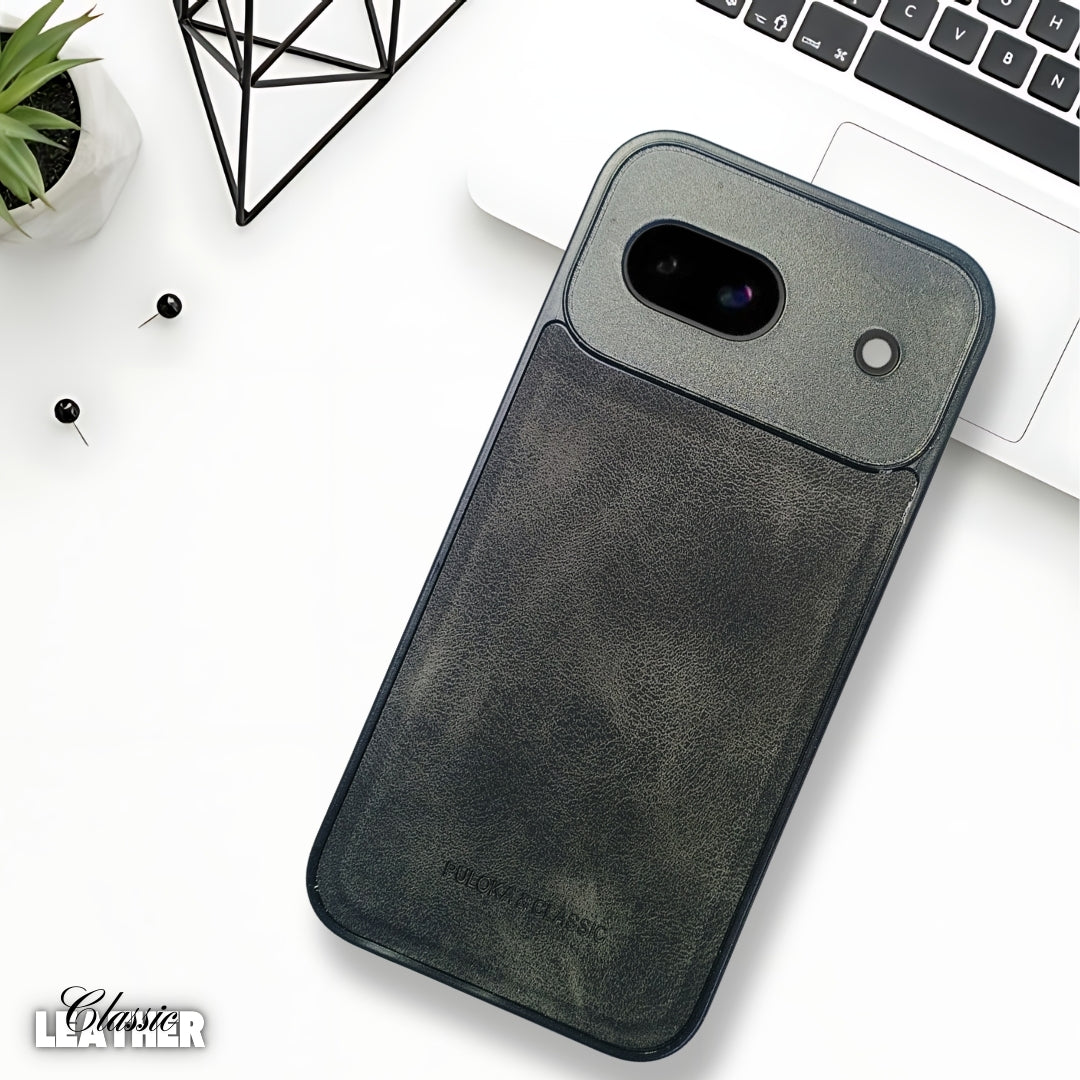 Black Classic Leather Case for Google Pixel 8A