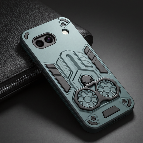 Green Cycle Armor Silicone Case for Google Pixel 8a