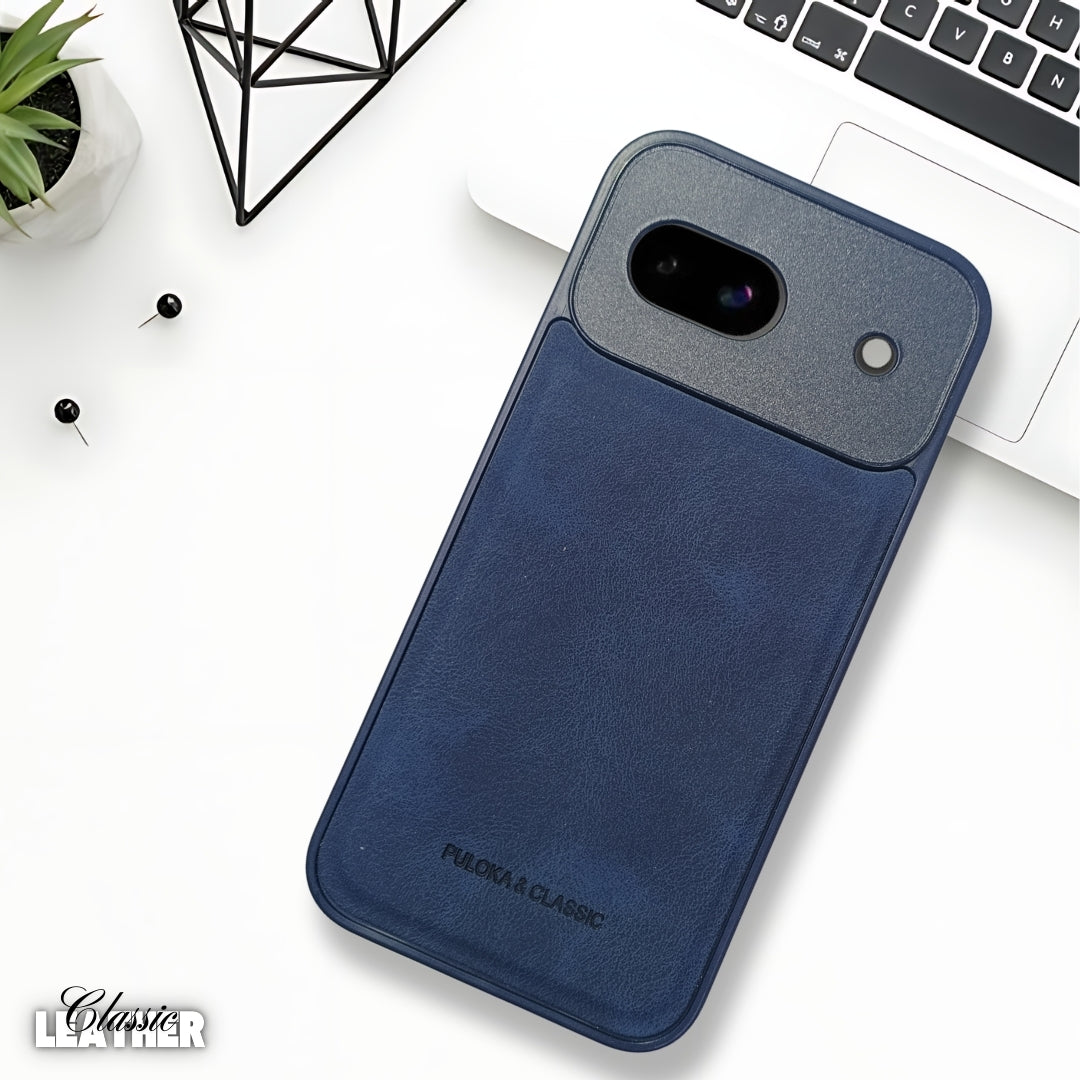 Dark Blue Classic Leather Case for Google Pixel 8A