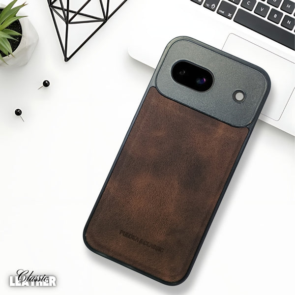 Dark Brown Classic Leather Case for Google Pixel 7A