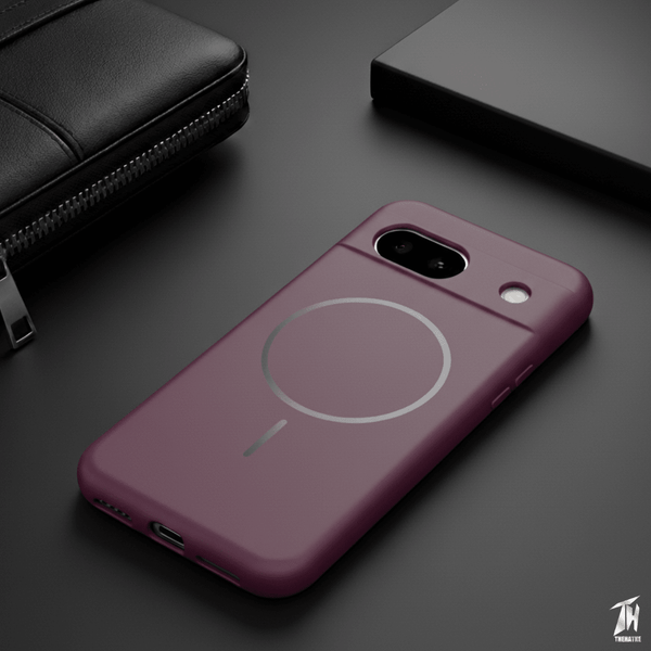 CAVEN Camera  Dark Pink Silicone case for Google Pixel 8a