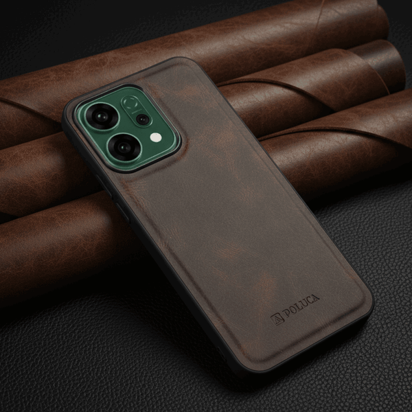 Dark Brown Standard Leather Case for Oppo Reno 14