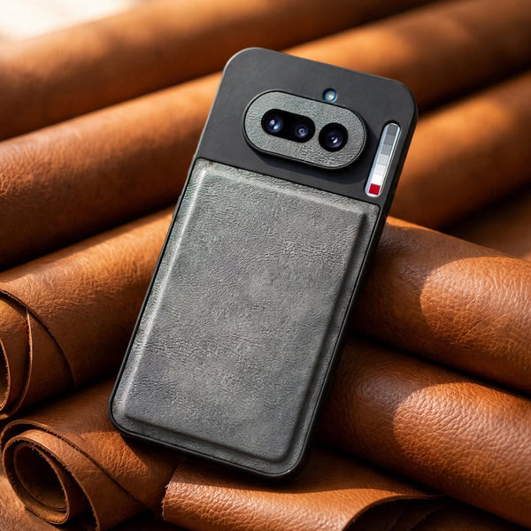 Velora Grey Leather Case for Nothing Phone 4a