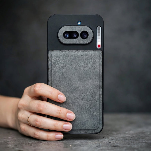 Velora Grey Leather Case for Nothing Phone 4a