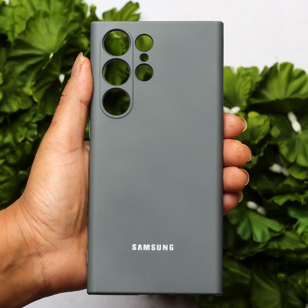 Grey Camera Original Silicone case for Samsung S23 Ultra