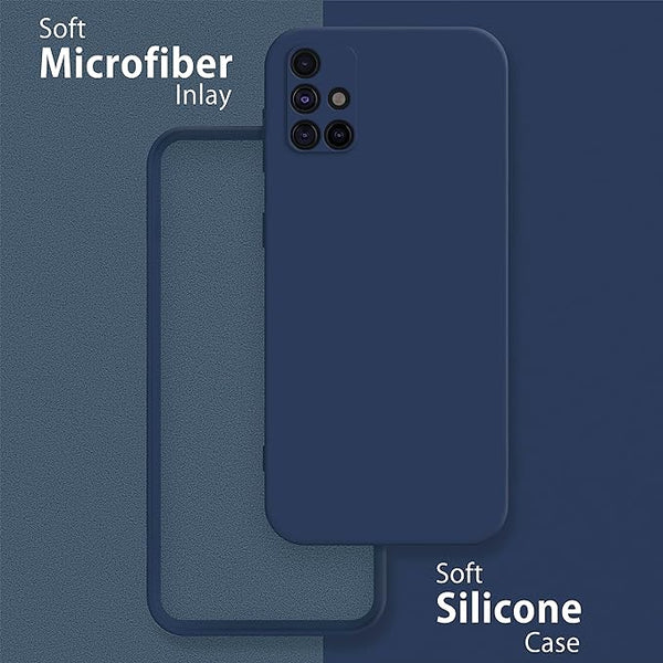 Dark blue Camera Original Silicone Case for Samsung M51