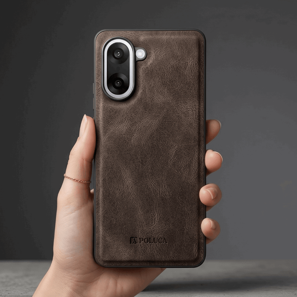 Light Brown Standard Leather Case for Oneplus Nord Ce 5