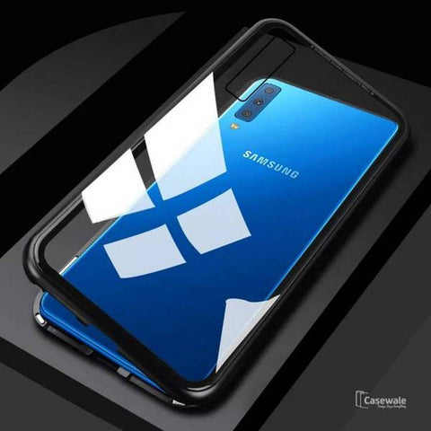 Black Magnetic Back Case for Samsung A7 2018