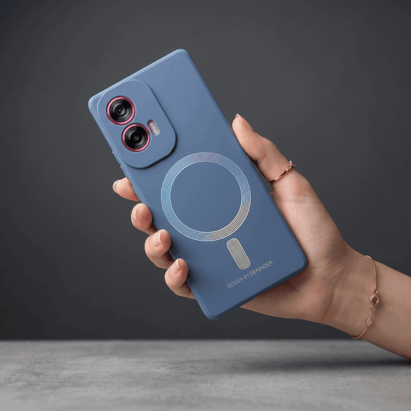 Blue DEFEND Rainbow Case for Motorola Edge 50 Fusion