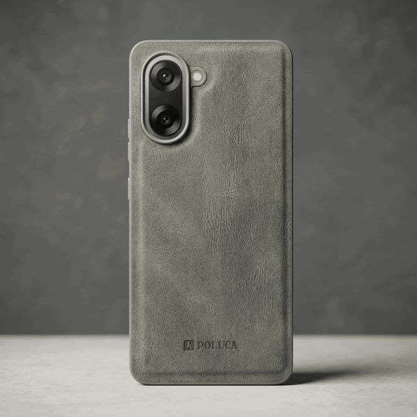 Grey Standard Leather Case for Oneplus Nord Ce 5
