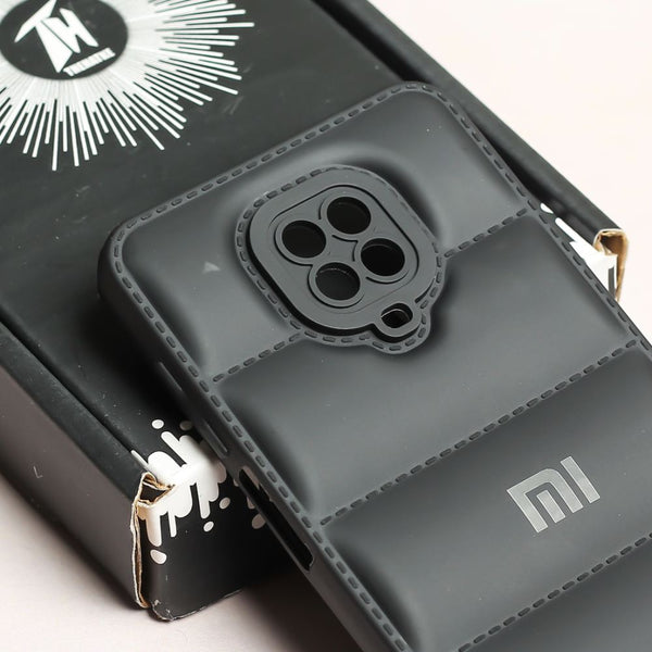 Black Puffon silicone case for Redmi Note 9 Pro
