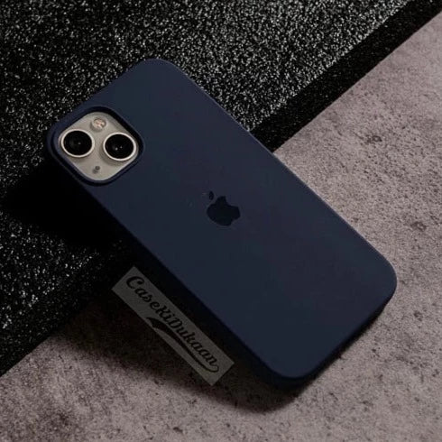 Dark Blue Original Silicone case for Apple iphone 14 Plus