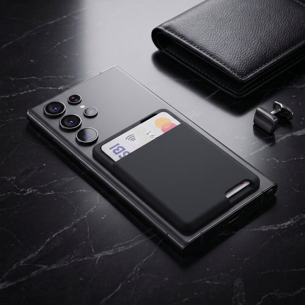 CardFlex Black Wallet Sticky Silicone For All Mobiles