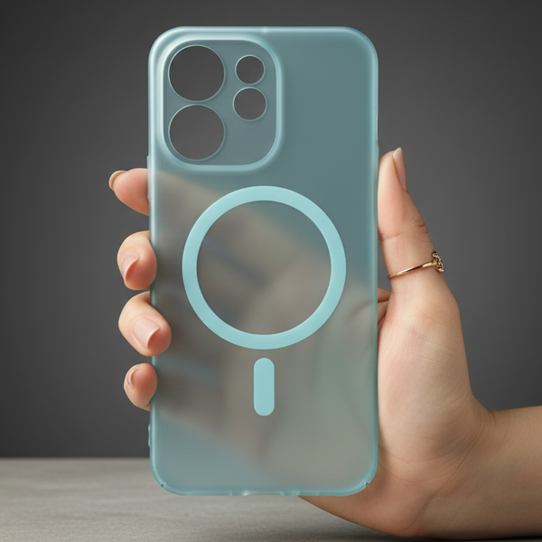 Blue Paper Matte Magsafe Case for Oppo Reno 15 Pro