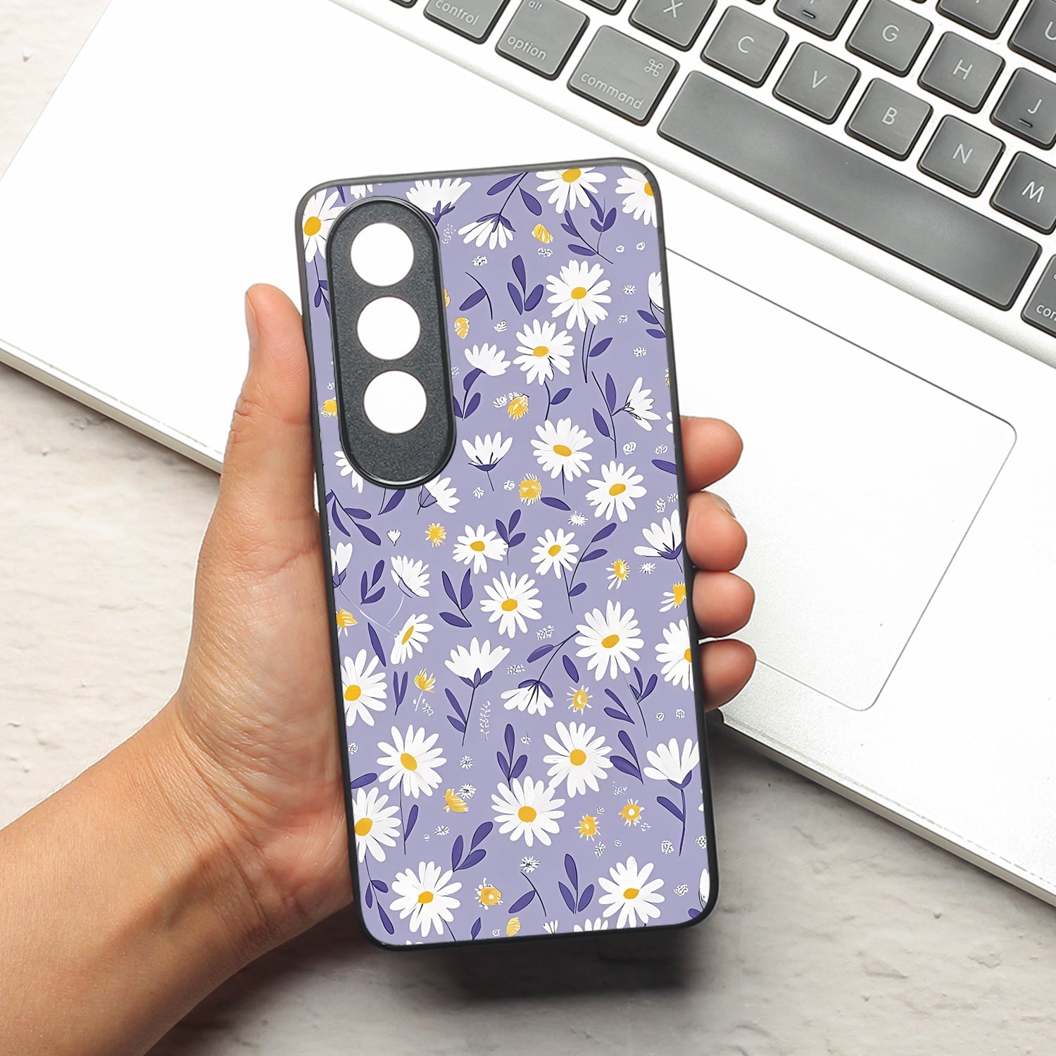 Lavender Daisies metal back case for Oneplus Nord CE 4