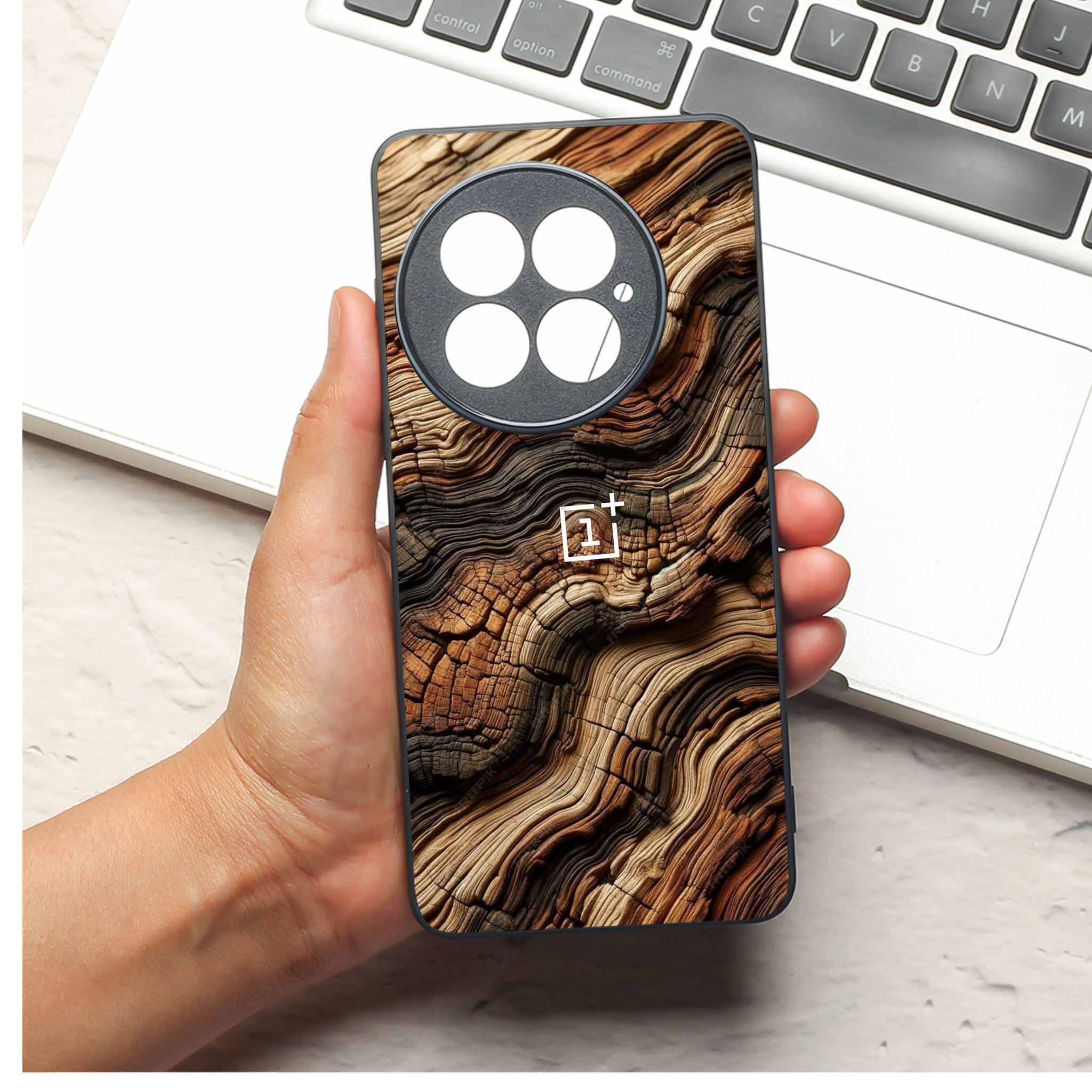 Wood Waves metal back case for OnePlus 13