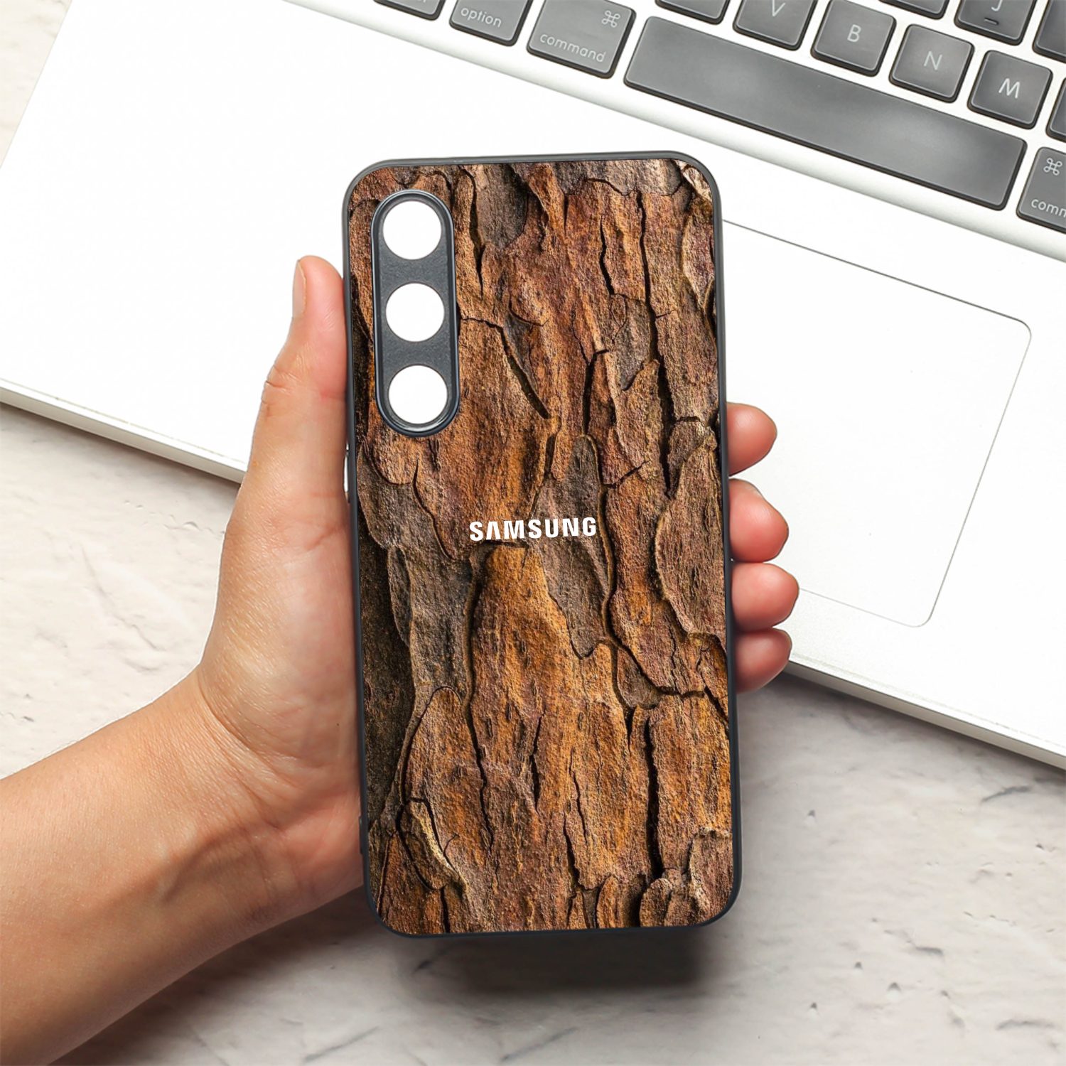 Wavy Grain metal back case for Samsung S24 FE