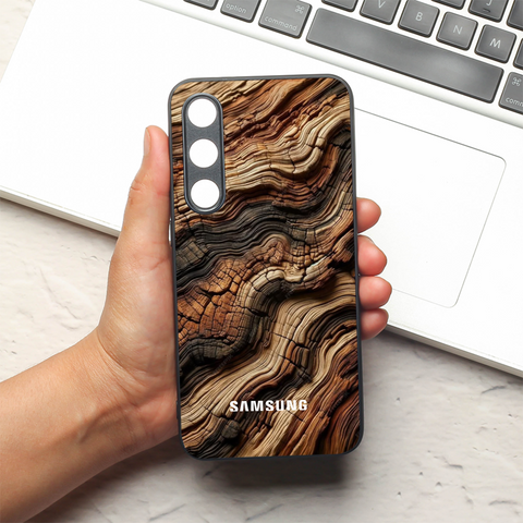 Wood Waves metal back case for Samsung S23 FE