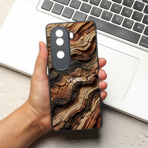 Wood Waves metal back case for Vivo V40e