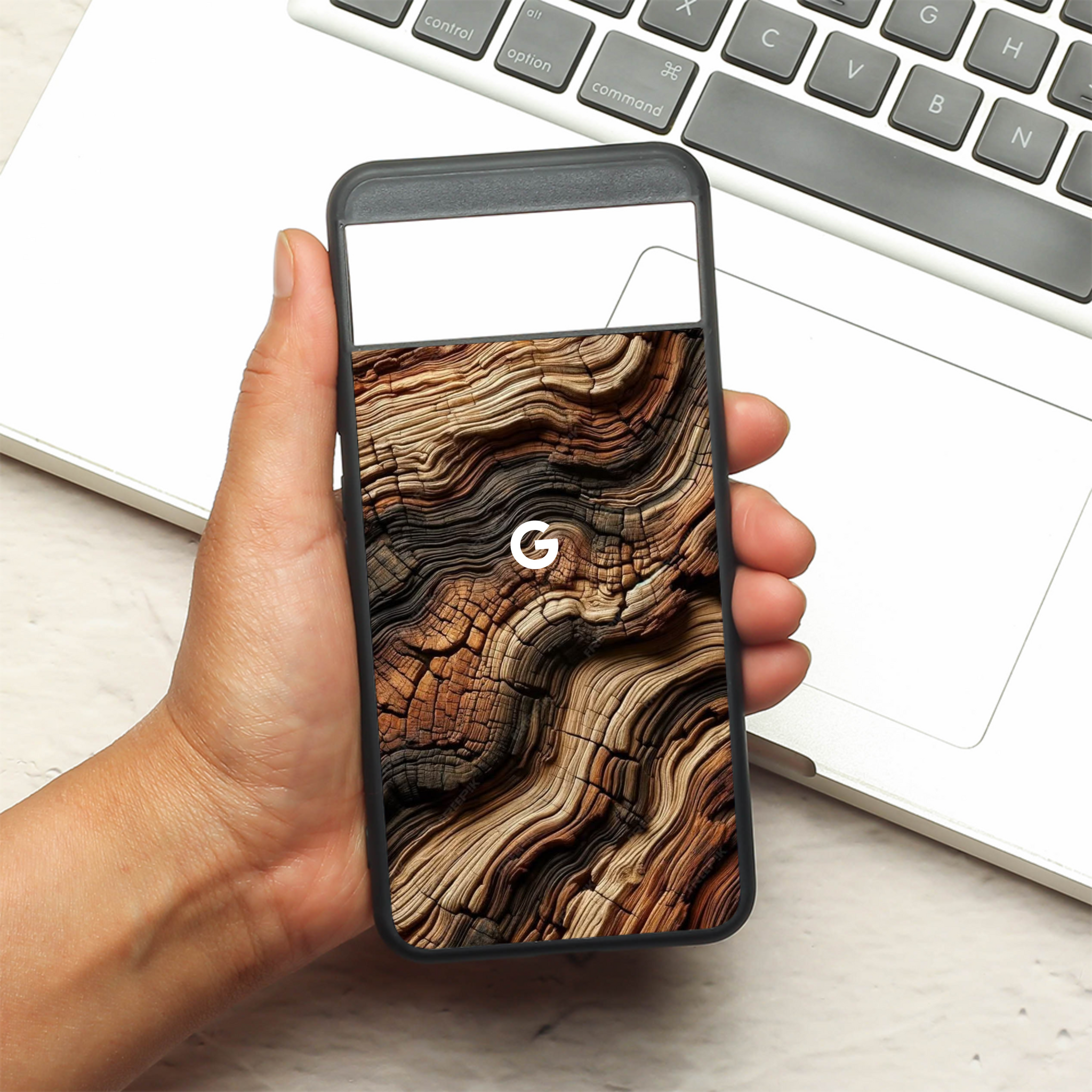 Wood Waves metal back case for Google Pixel 8A