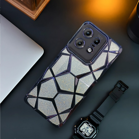 Dazzle Black Silicone case for Motorola Edge 50 Pro