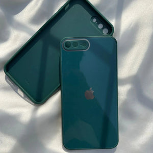 Dark green camera Safe mirror case for Apple Iphone 8 Plus