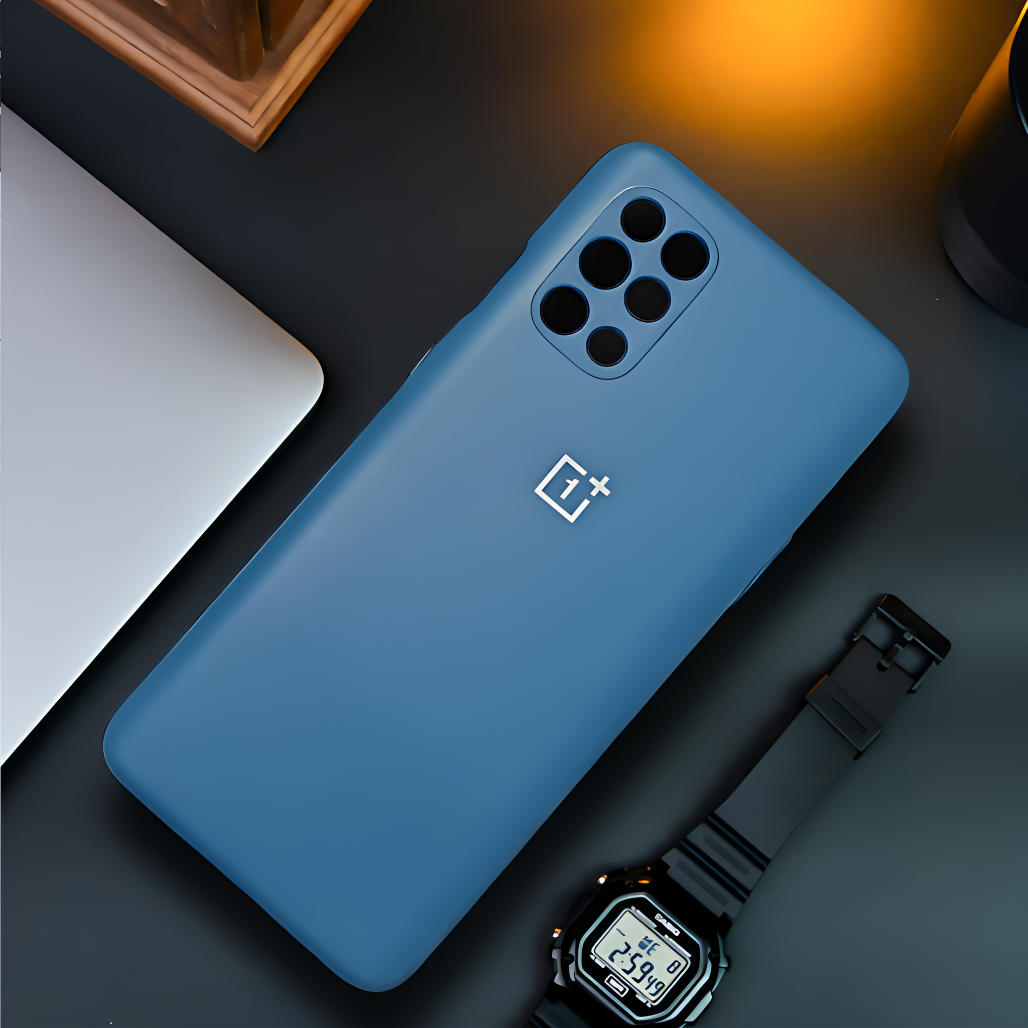 Cosmic Blue Camera Original Silicone case for Oneplus 9R