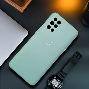 Light Blue Camera Original Silicone Case for Oneplus 9r