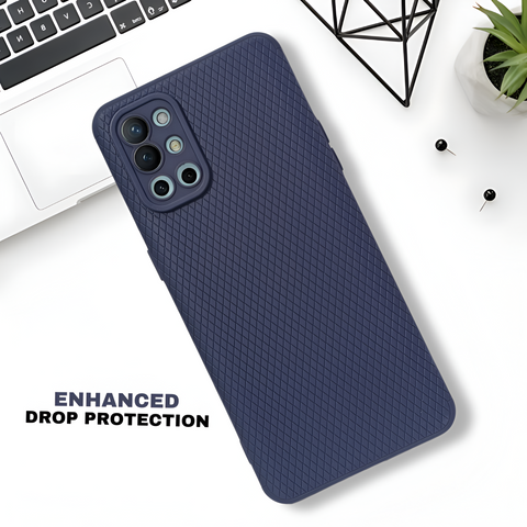 Dark Blue Line Wave Silicone Case for Oneplus 8T