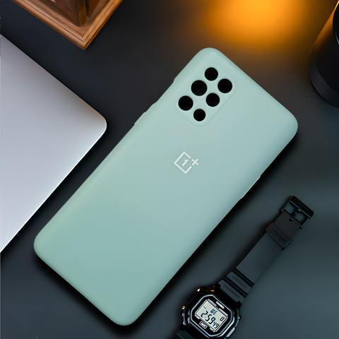 Light Blue Camera Original Silicone Case for Oneplus 8t
