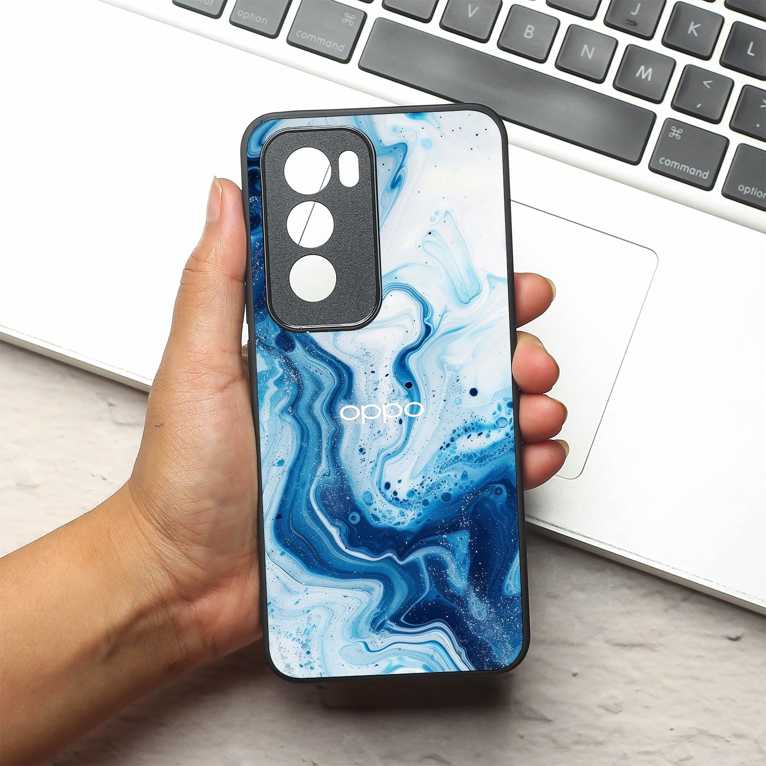 Neptune Swirl metal back case for Oppo Reno 12