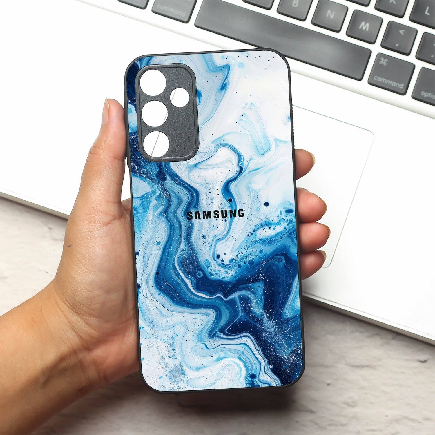 Neptune Swirl metal back case for Samsung A15