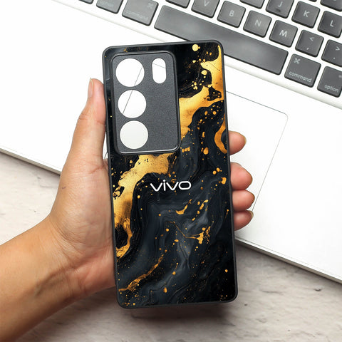 Black Gold Blaze  metal back case for Vivo V29