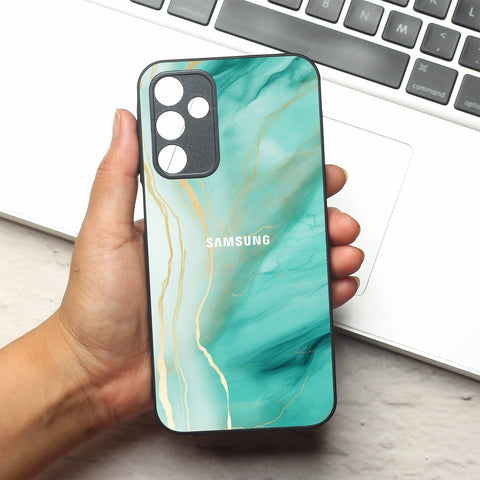 Green Luxe Marble metal back case for Samsung A15